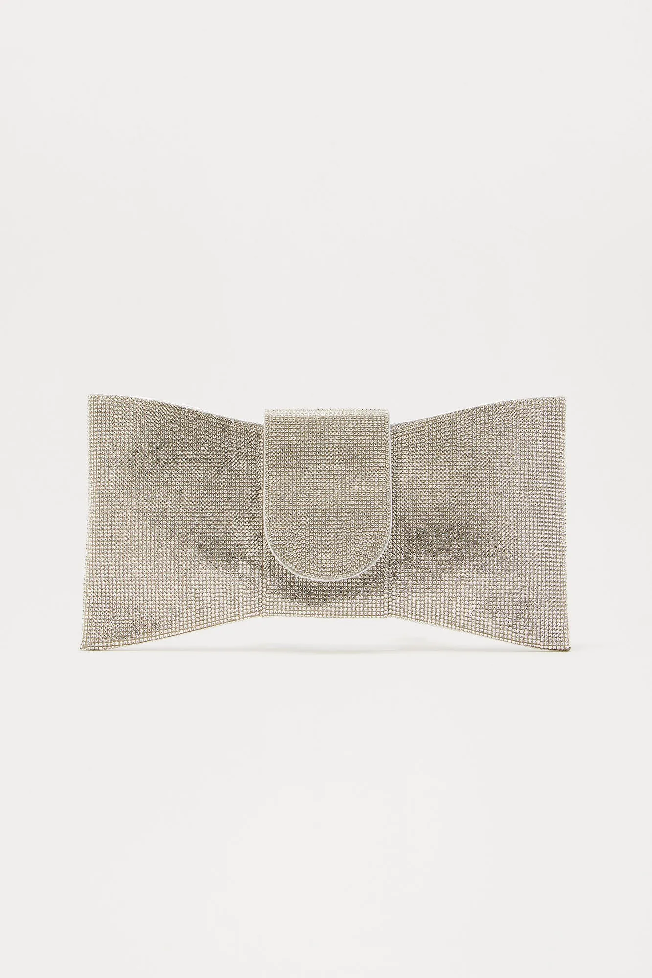 Grand Bow Clutch - Silver