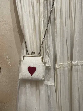 Heart Oatmeal Coin Clutch