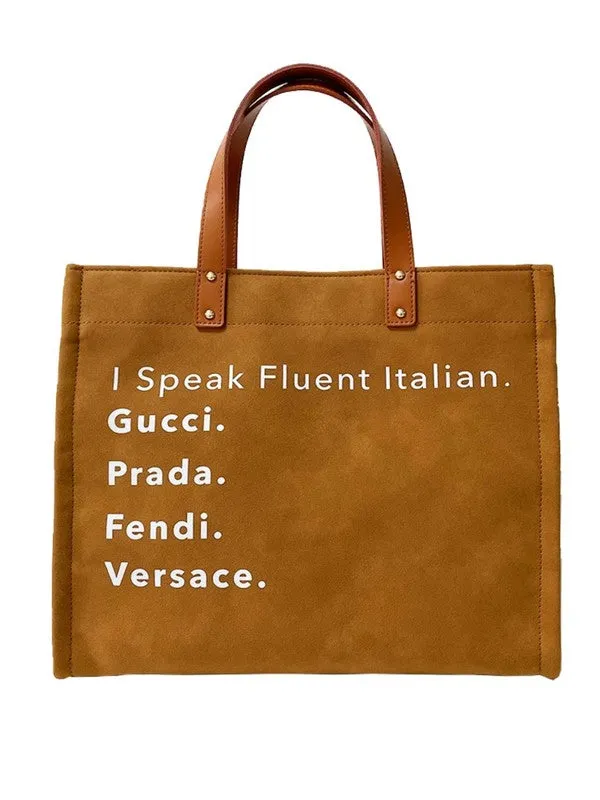 I Speak Italian Tote w/Strap