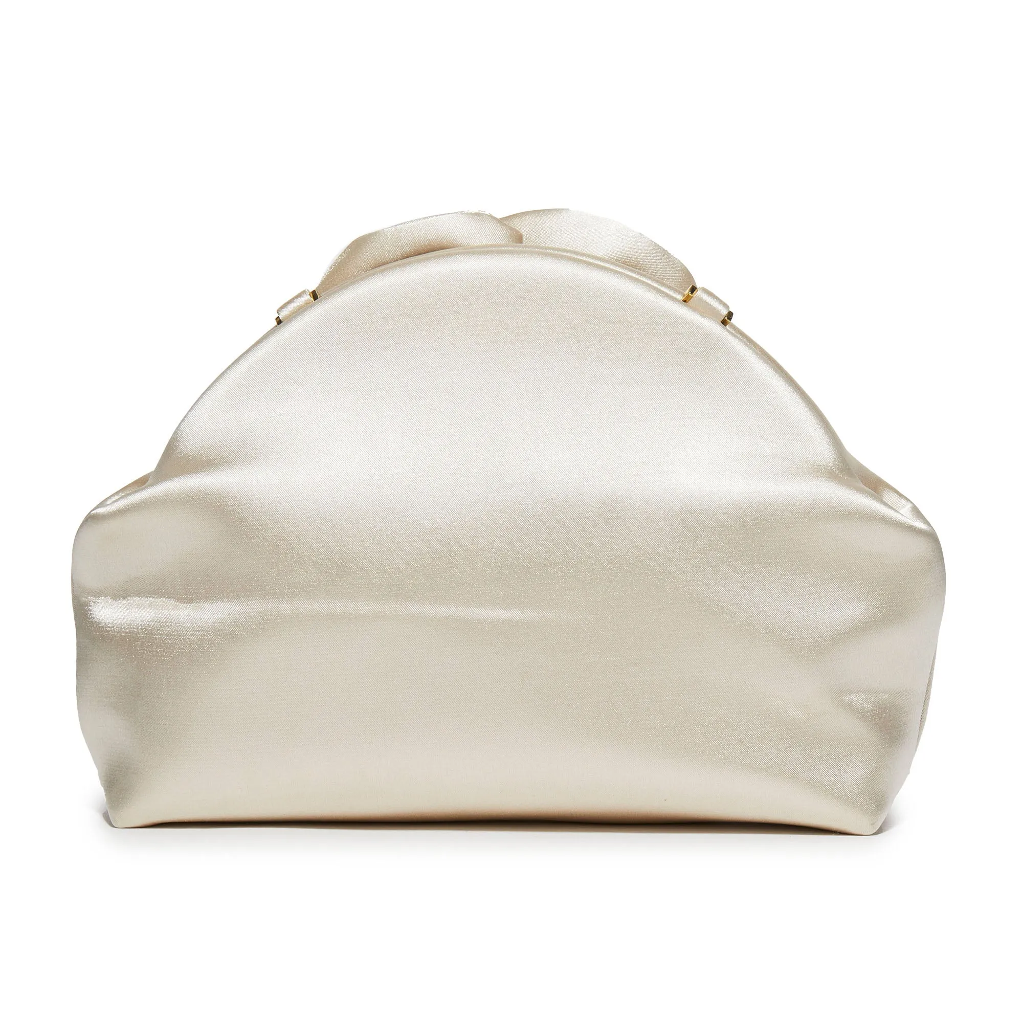 IVORY ROSIE SATIN CLUTCH