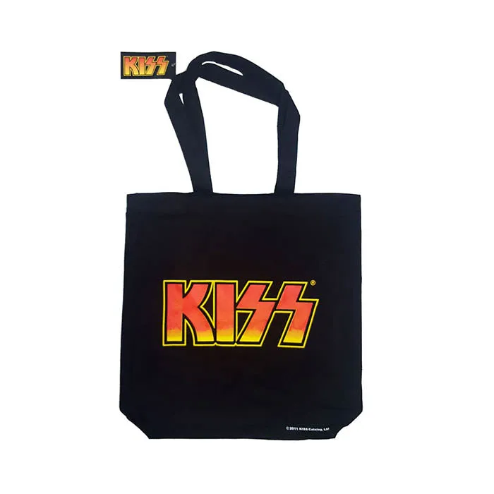 Kiss Logo & Faces Tote Bag