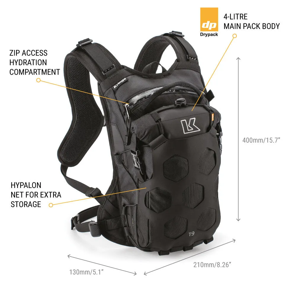 Kriega Trail 9 Adventure Backpack - Orange