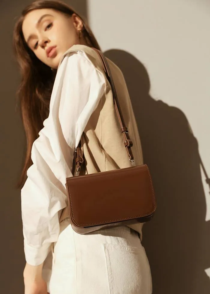 Leather Flap Crossbody Bag