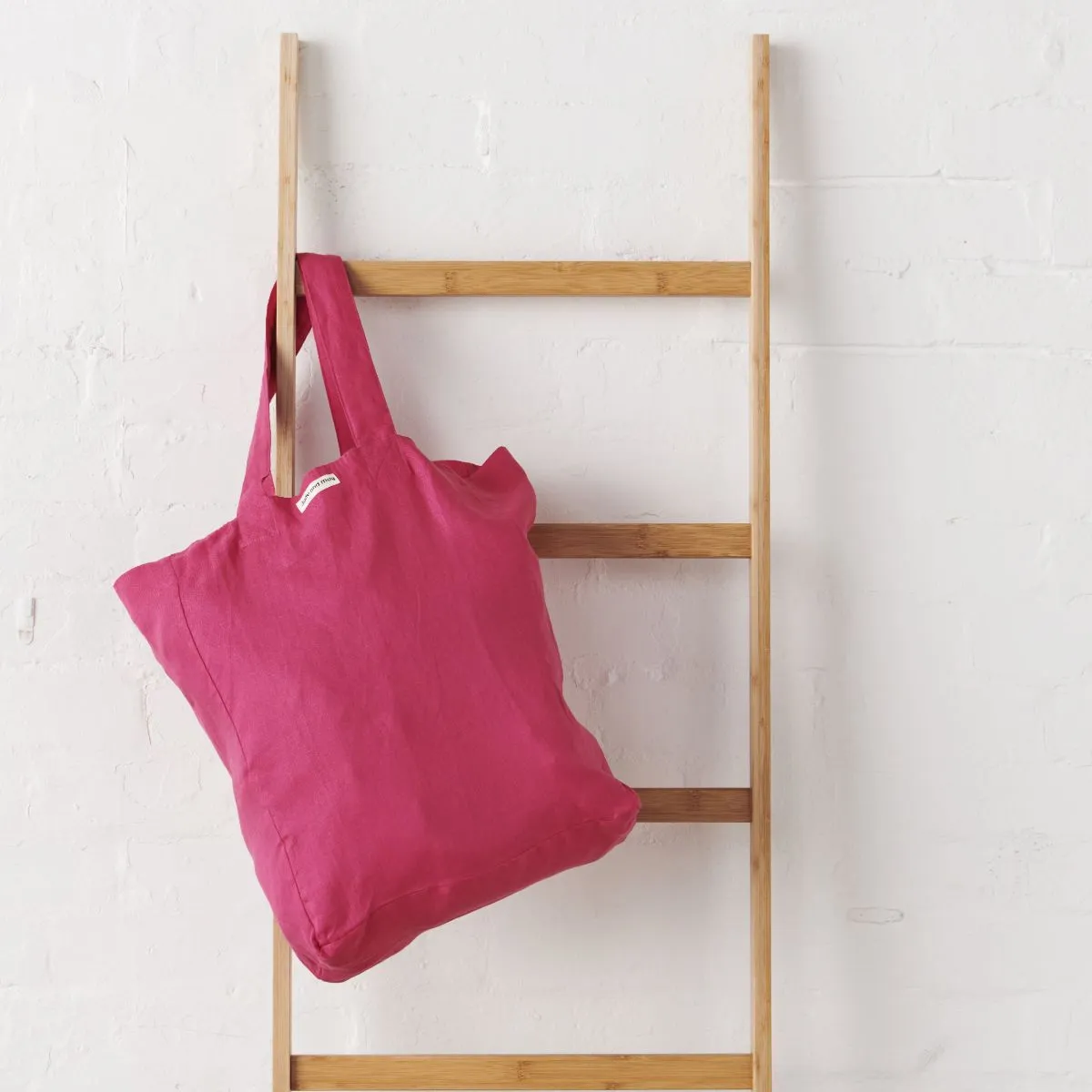 Linen Tote Bag - Hot Pink