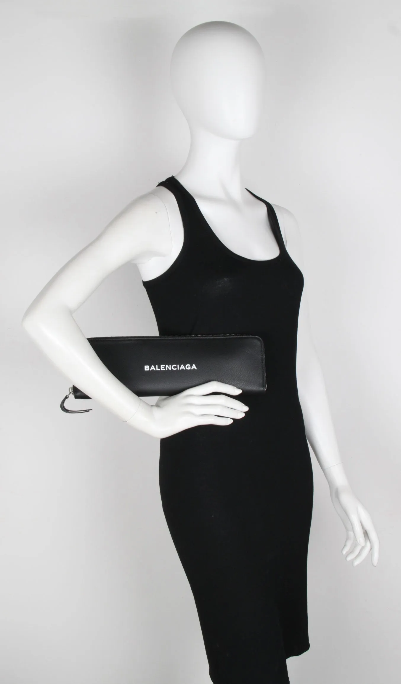 Logo Long Clutch, Black