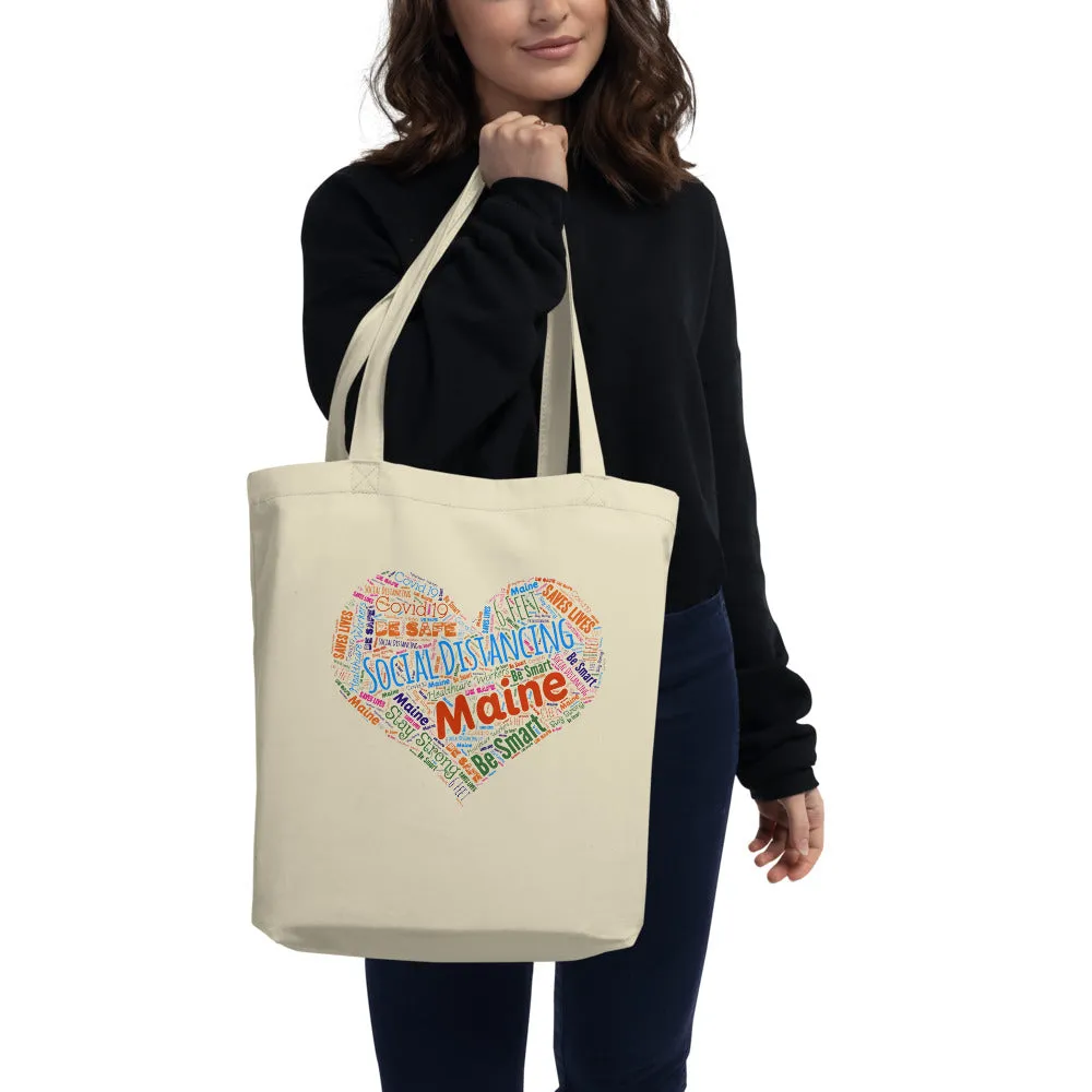 Maine - Social Distancing Tote Bag - Eco Friendly