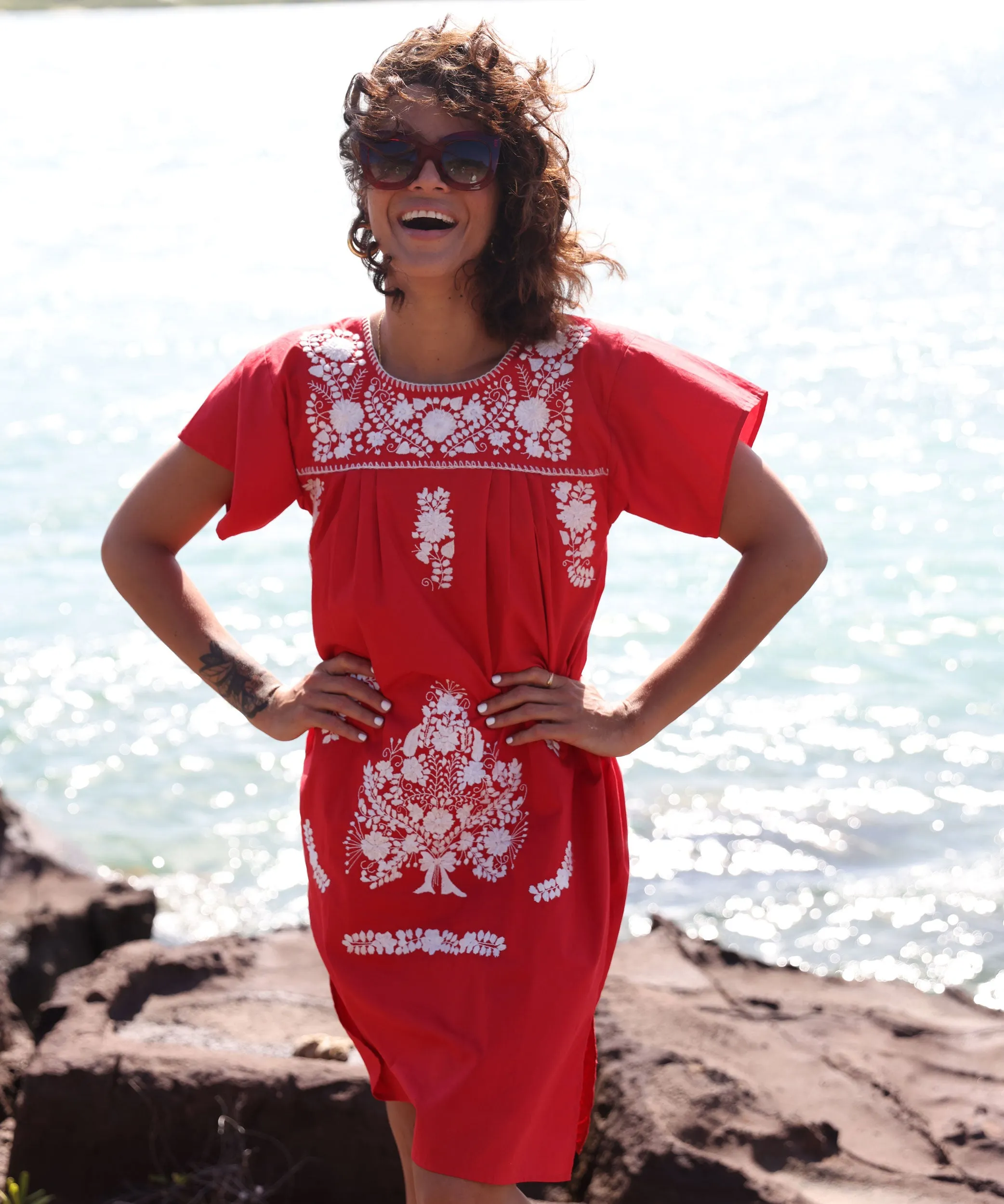 Margarita Kaftan Dress | Red