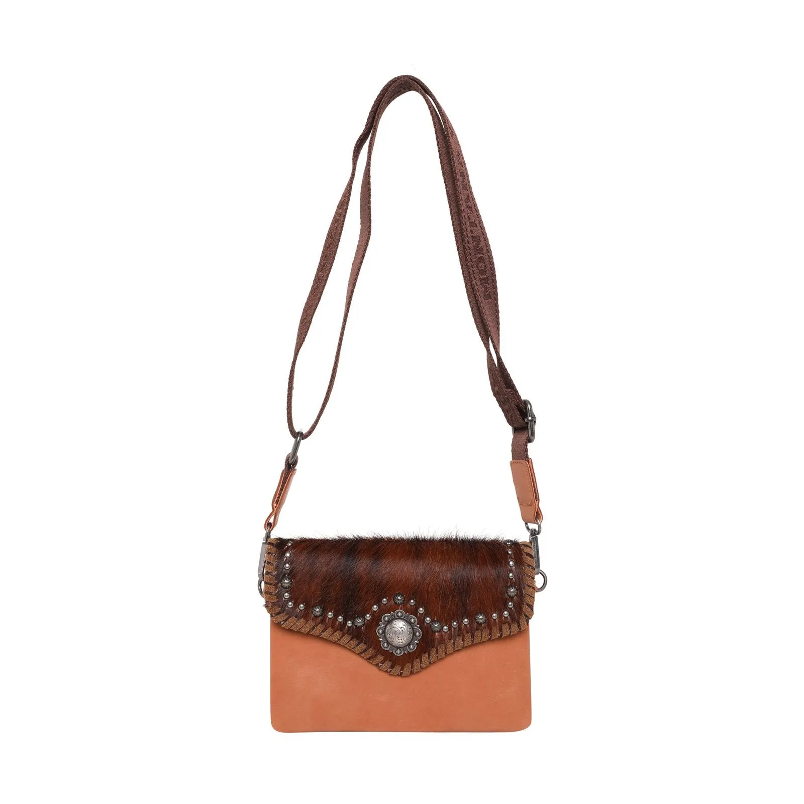 Montana West Hair-On Cowhide Leather Crossbody