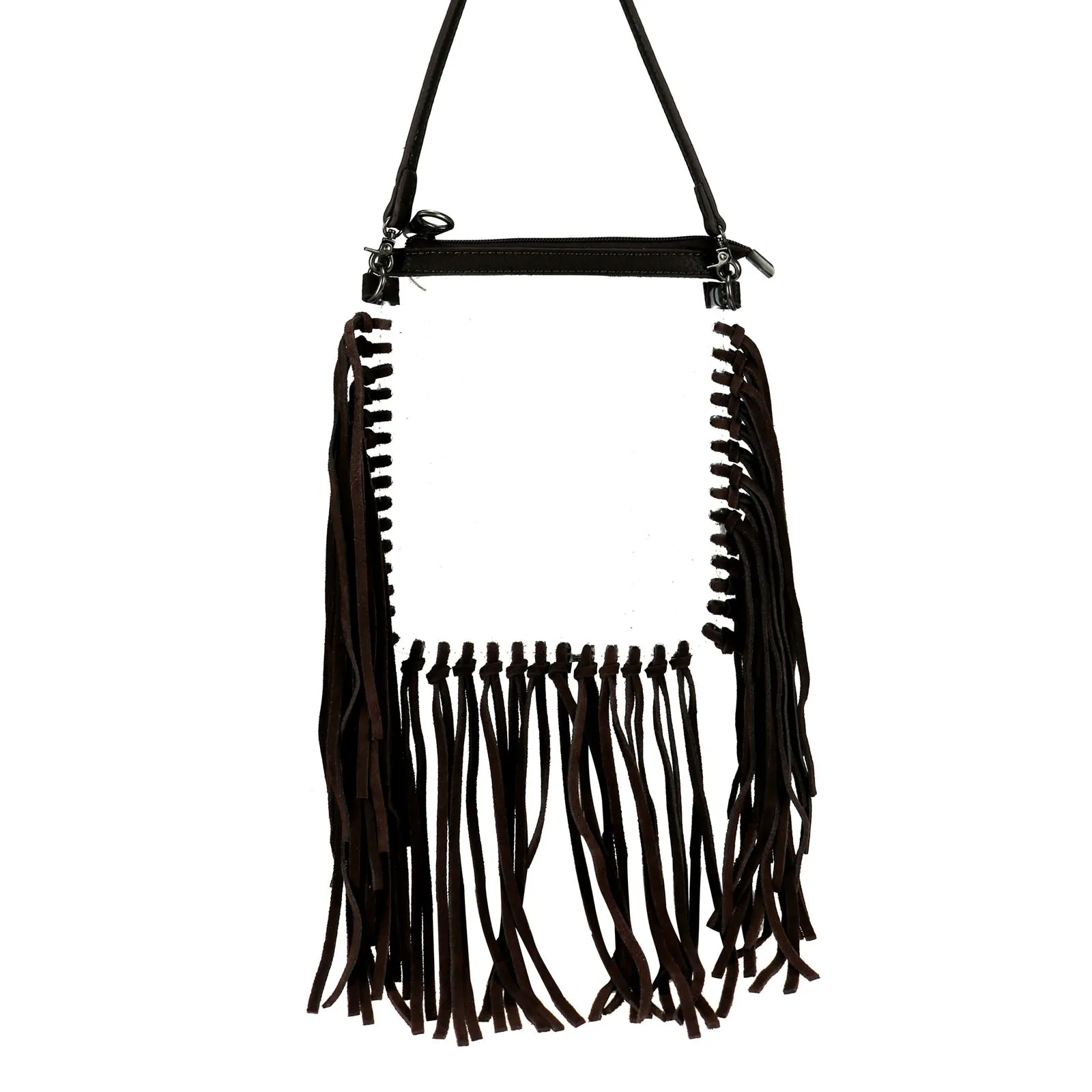 MW906-192 Montana West Western Fringe Clear Stadium Crossbody Bag