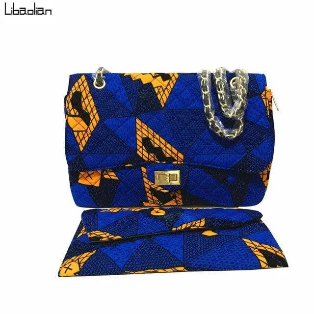 New in Kente African Prints Shoulder Handbags - Nimma