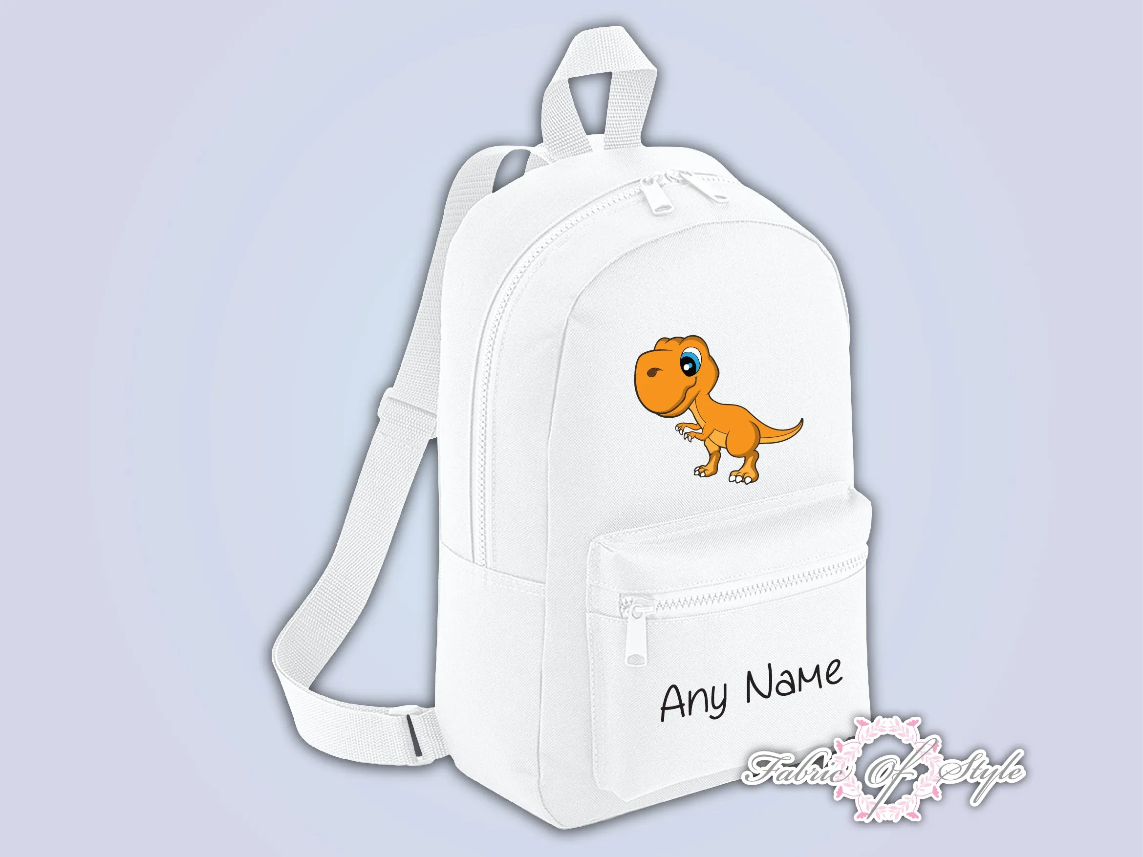 Personalised Kids Backpack - Any Name Dinosaur Boys Girls NURSERY Back To School Bag