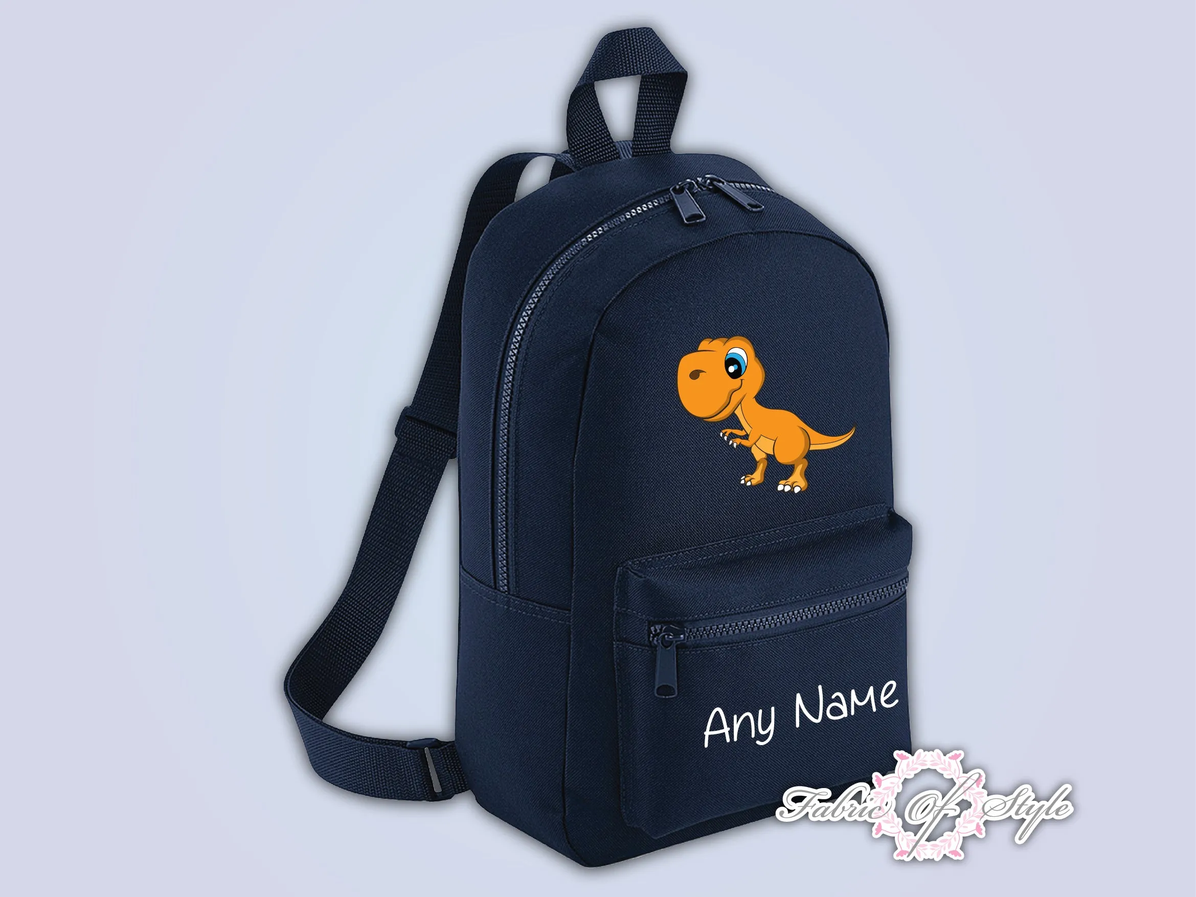 Personalised Kids Backpack - Any Name Dinosaur Boys Girls NURSERY Back To School Bag