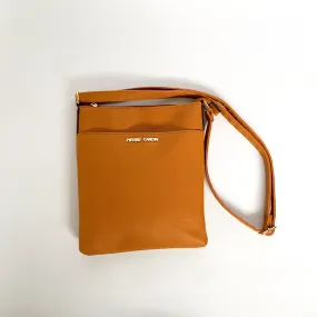 Pierre Cardin camel  saffiano crossbody bag