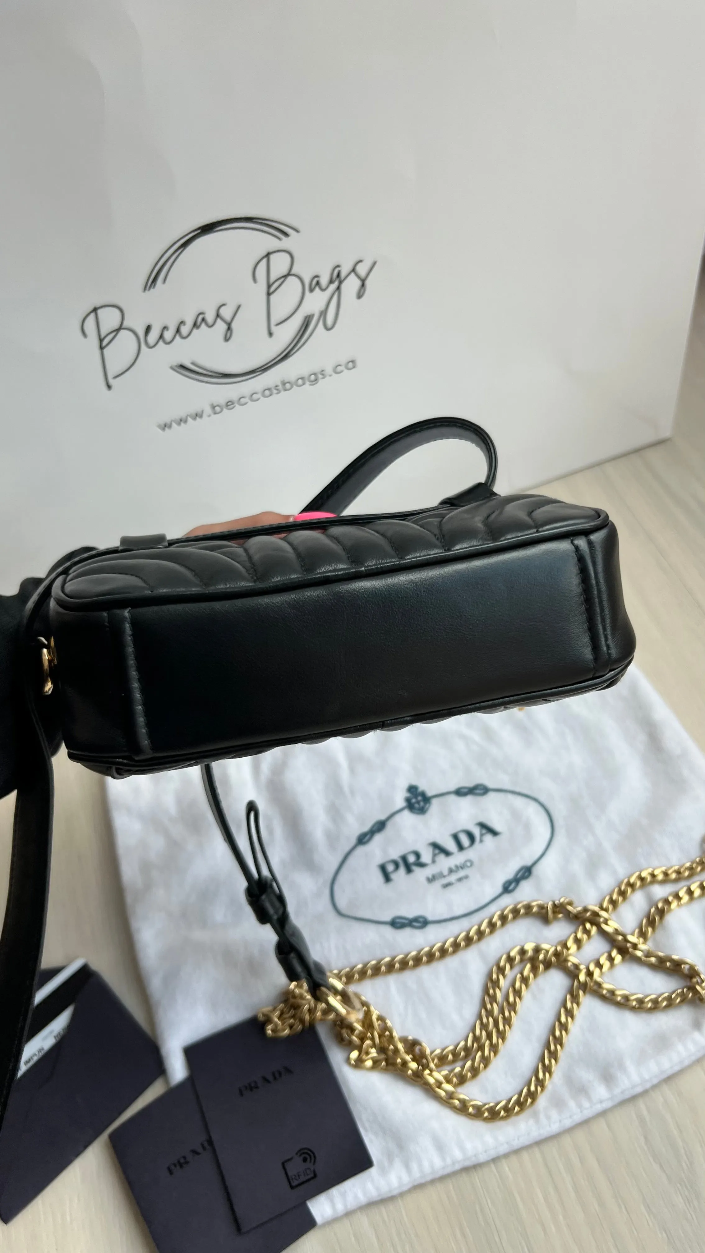 Prada Diagramme Leather Belt Bag