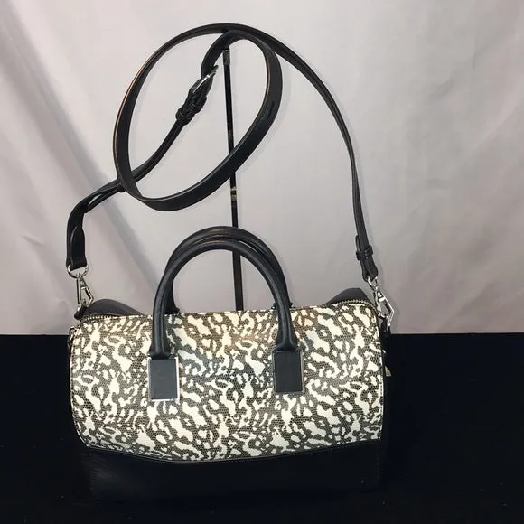 Rebecca Minkoff Blk/Wh Patterned Crossbody Bag