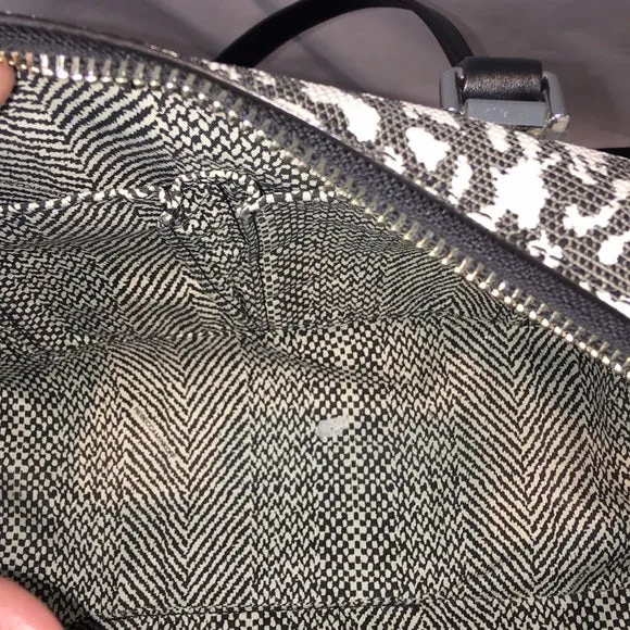 Rebecca Minkoff Blk/Wh Patterned Crossbody Bag