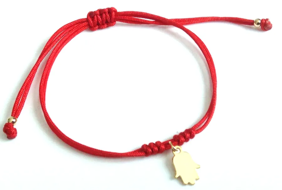 Red String couples bracelet set of 2 Evil Eye Hamsa Charms