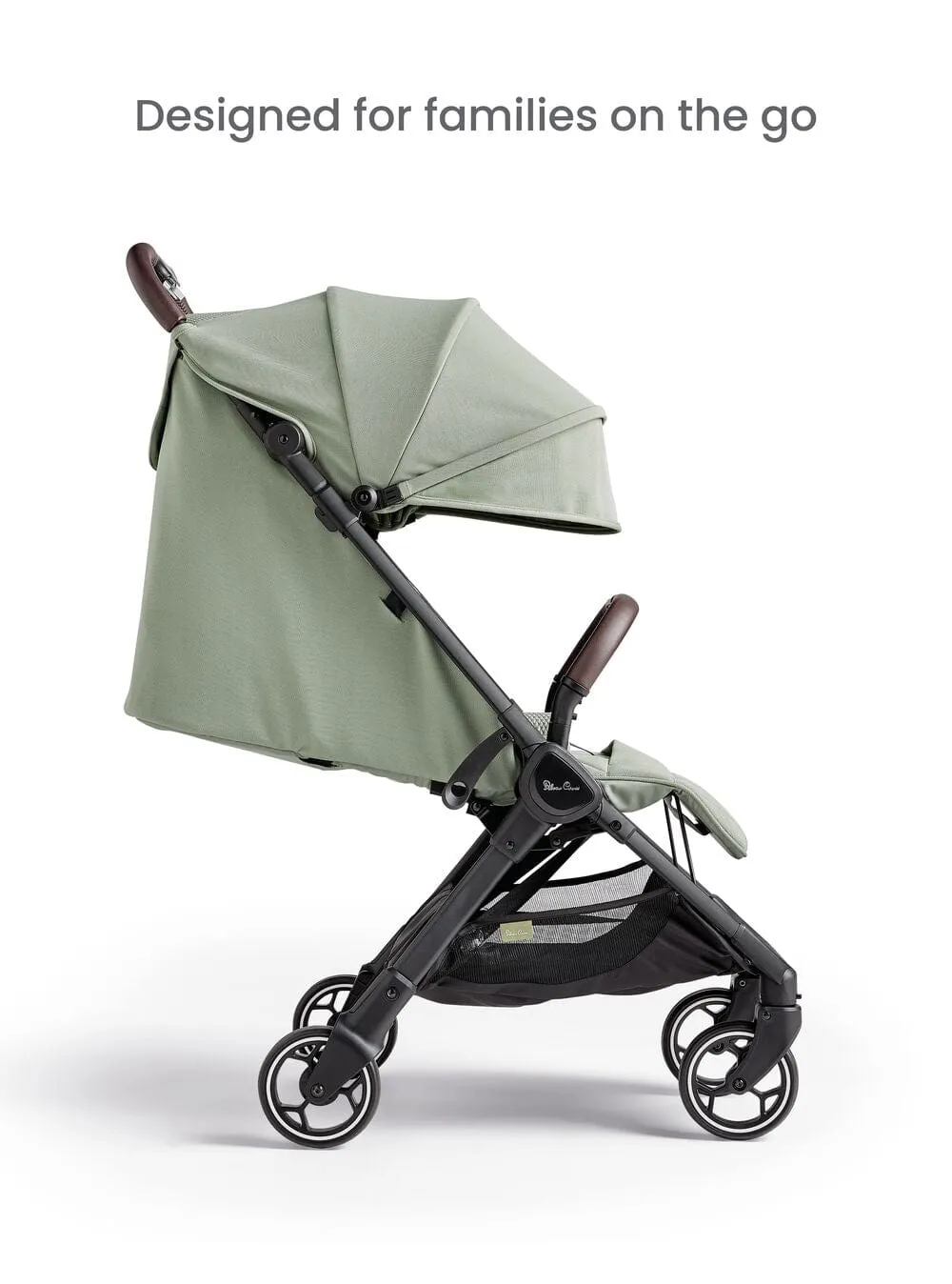 Silver Cross Clic Stroller with Snack Tray and Travel Bag - Sage