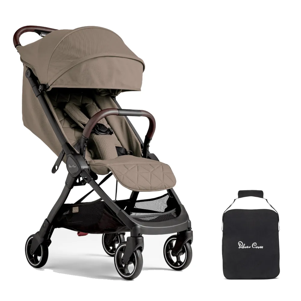 Silver Cross Clic Stroller with Travel Bag - Cobble