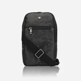 Single Strap Backpack,  Black Camo