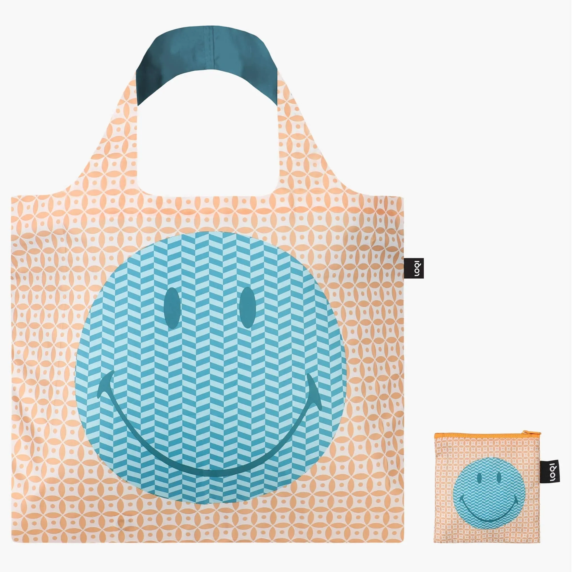 Smiley Geometric Recycled Bag