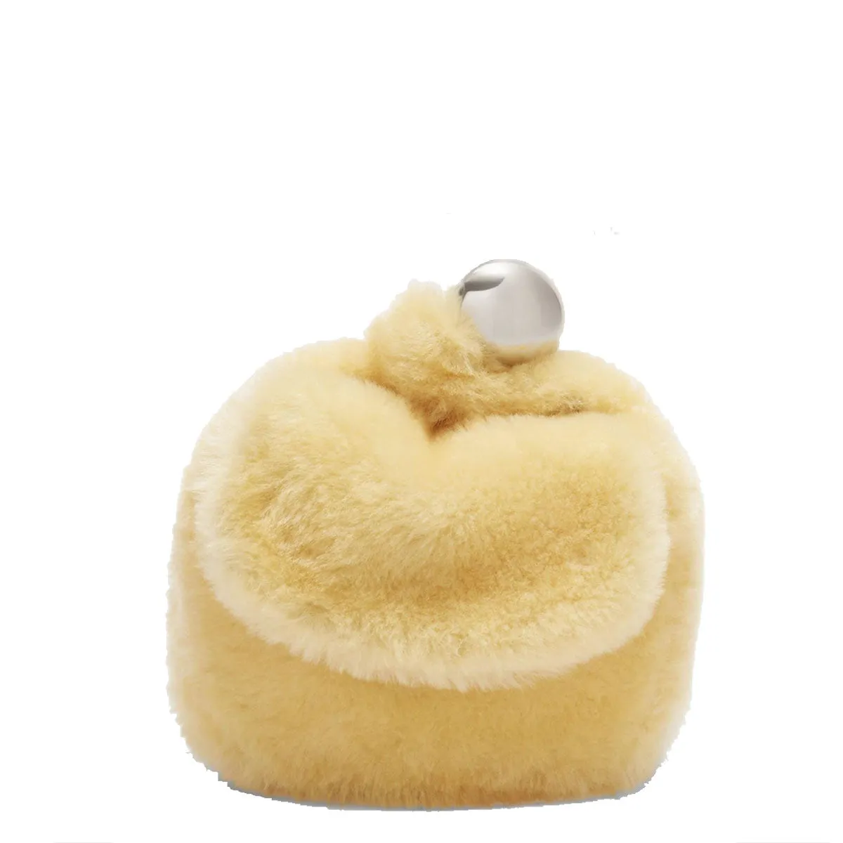 Sphere Pouch Shearling, Ivory