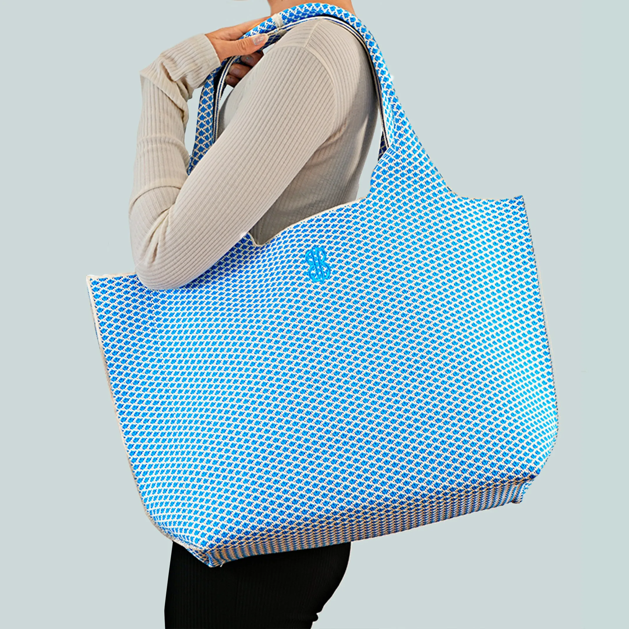 Sutton City Tote - Blue Diamond - Large