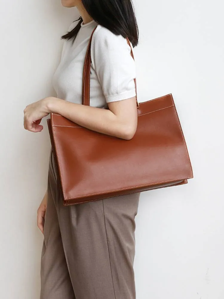 The Large Genuine Leather Tote Bag