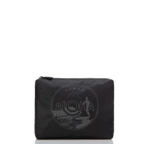 Waikiki Seal Small Pouch / Charcoal Black