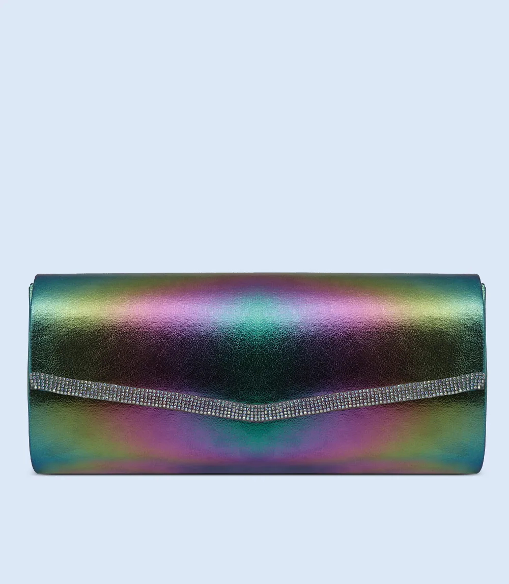 WB2512-GREEN-Women Snazzy Clutch