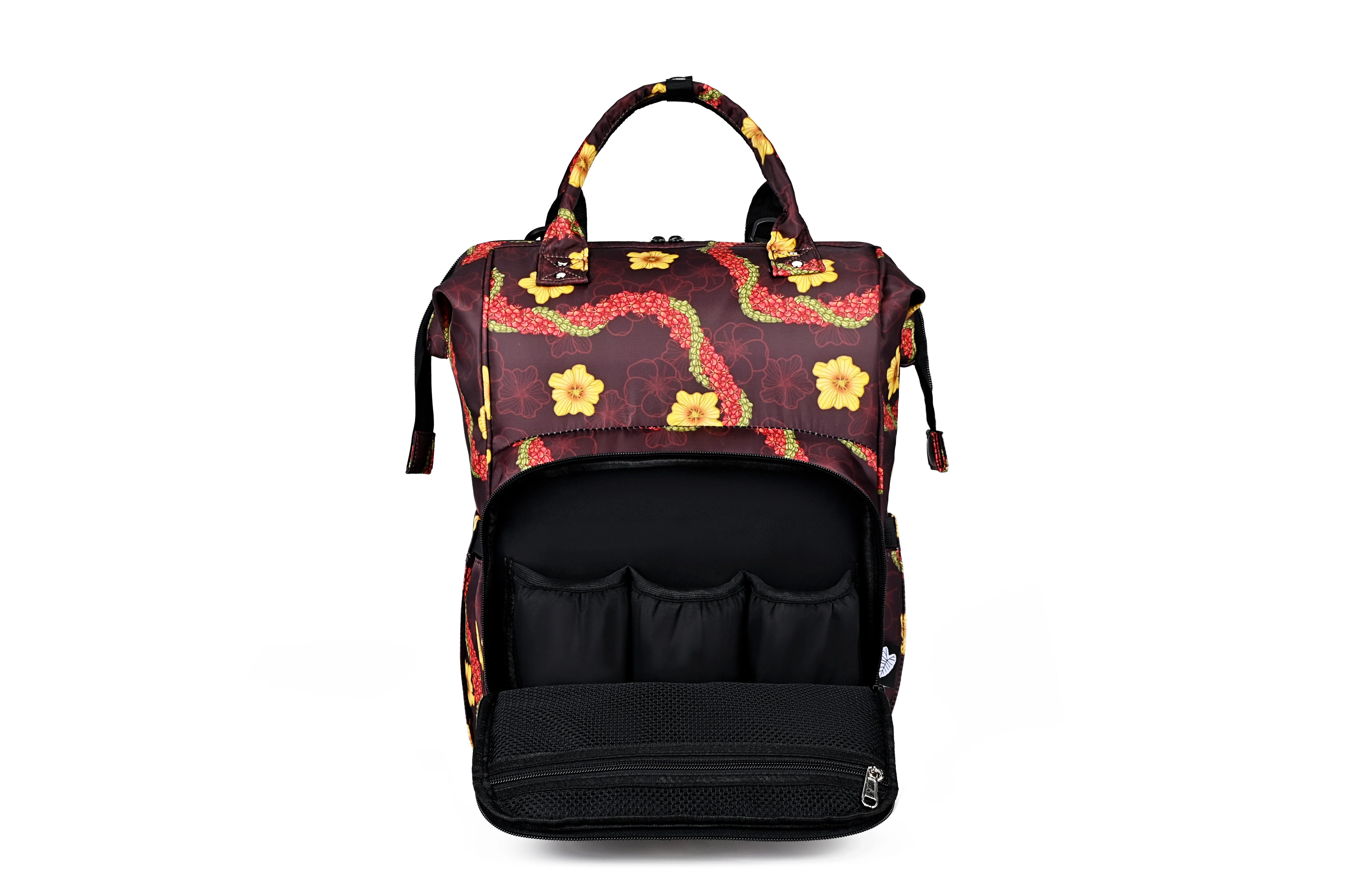 Wine Red Pua Liilii Diaper Bag Backpack